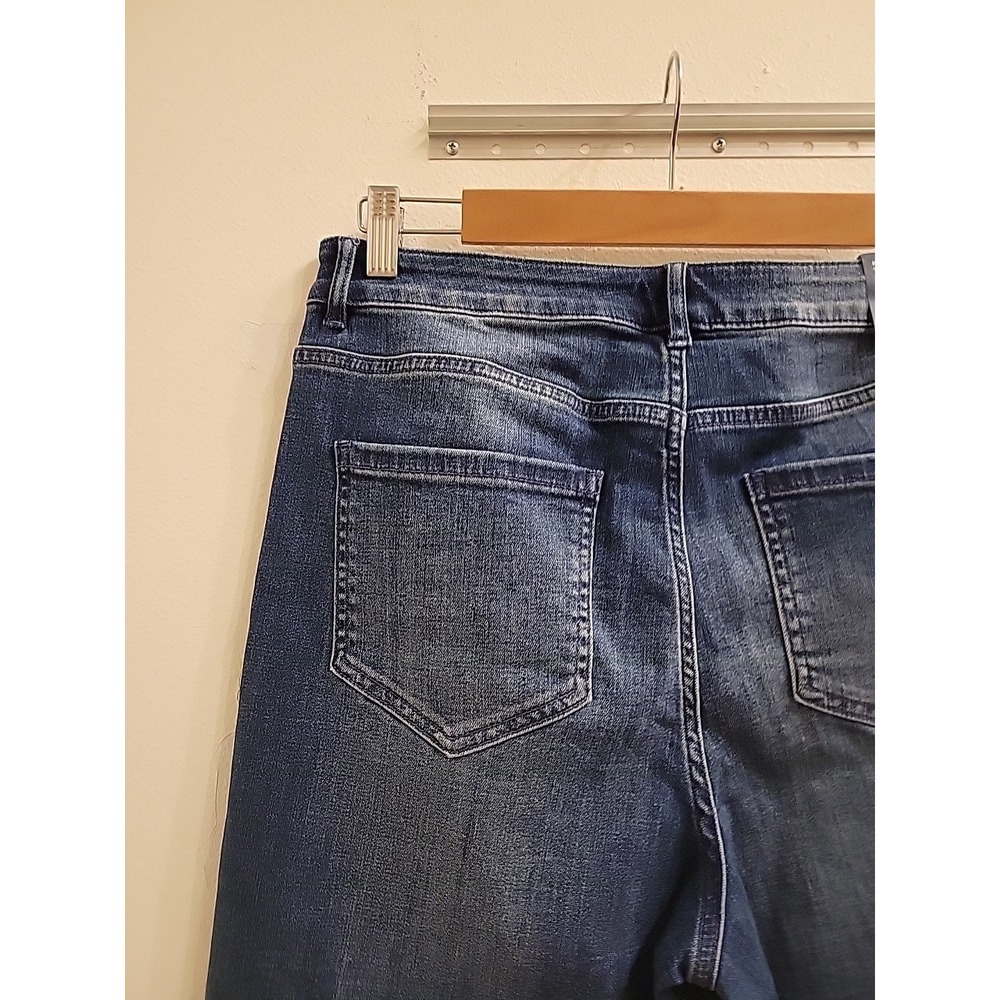 J Jill Portland Wash High Rise Womens 12 Straight Leg Cuffed - Picture 5 of 8